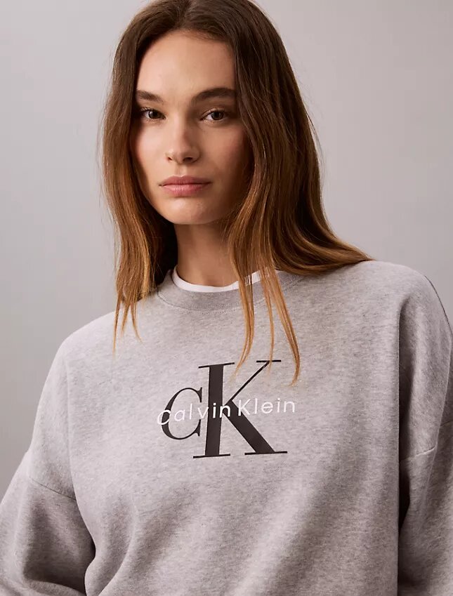 Sweat-shirt ample en molleton Monologo Sweat-shirt ample en molleton Monologo