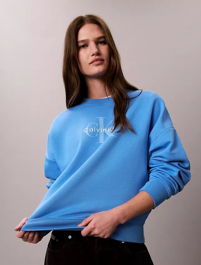 Sweat-shirt ample en molleton Monologo Sweat-shirt ample en molleton Monologo