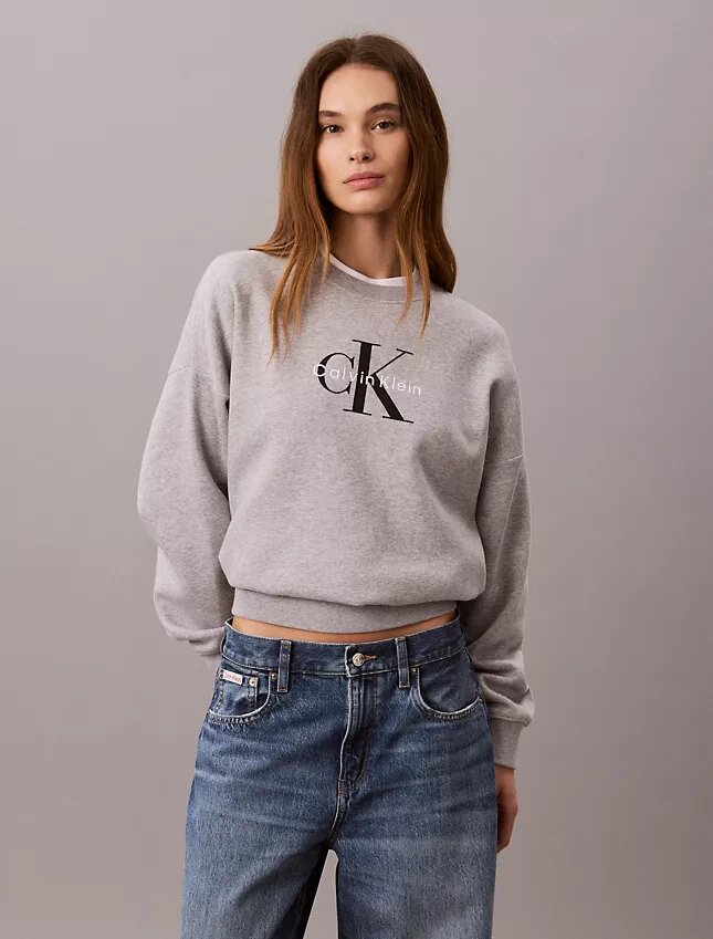 Sweat-shirt ample en molleton Monologo Sweat-shirt ample en molleton Monologo