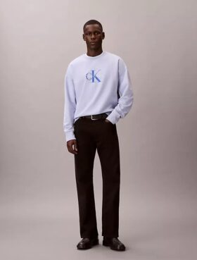 Sweat-shirt ample en tissu éponge haut de gamme avec logo Monogram Sweat-shirt ample en tissu éponge haut de gamme avec logo Monogram