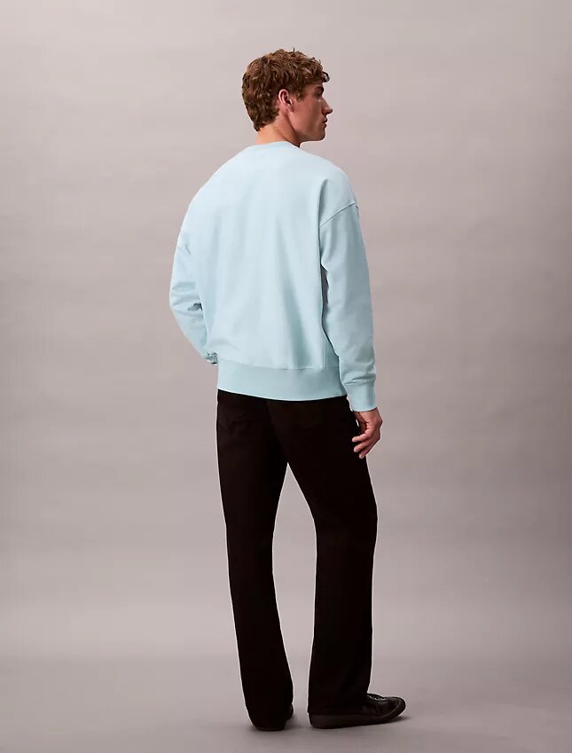 Sweat-shirt ample en tissu éponge haut de gamme avec logo Monogram Sweat-shirt ample en tissu éponge haut de gamme avec logo Monogram