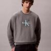 Sweat-shirt ample en tissu éponge haut de gamme Monologo Sweat-shirt ample en tissu éponge haut de gamme Monologo