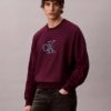 Sweat-shirt ample en tissu éponge haut de gamme Monologo Sweat-shirt ample en tissu éponge haut de gamme Monologo