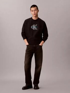 Sweat-shirt ample en tissu éponge haut de gamme Monologo Sweat-shirt ample en tissu éponge haut de gamme Monologo