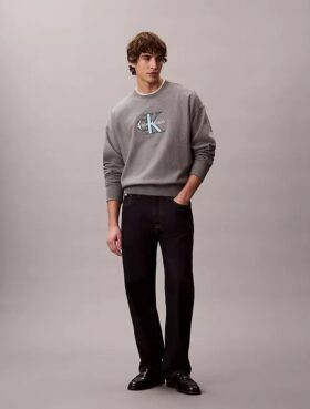Sweat-shirt ample en tissu éponge haut de gamme Monologo Sweat-shirt ample en tissu éponge haut de gamme Monologo