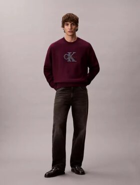 Sweat-shirt ample en tissu éponge haut de gamme Monologo Sweat-shirt ample en tissu éponge haut de gamme Monologo