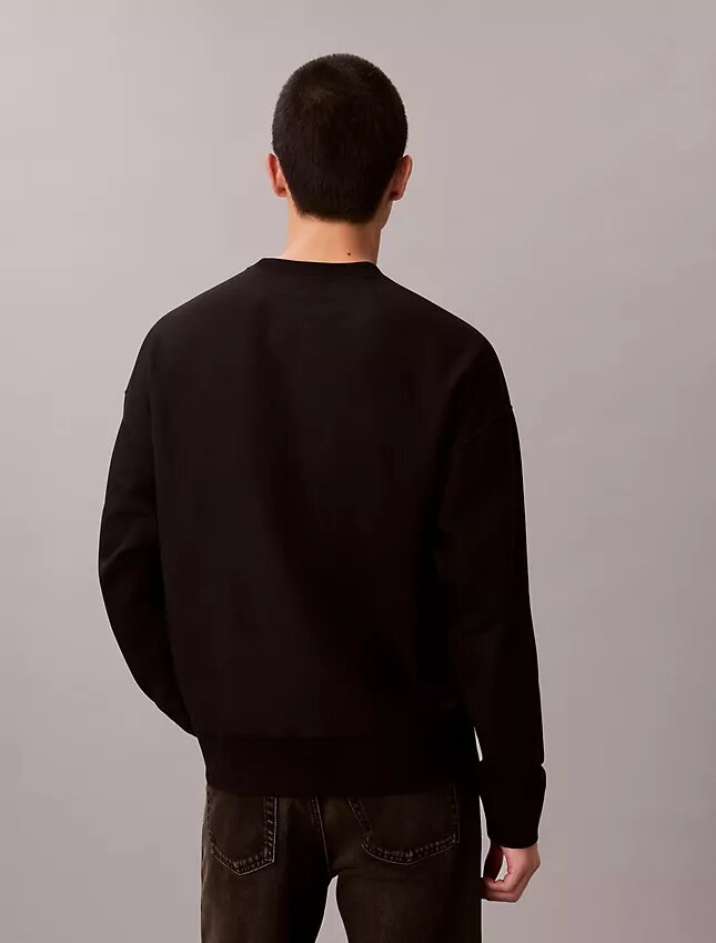 Sweat-shirt ample en tissu éponge haut de gamme Monologo Sweat-shirt ample en tissu éponge haut de gamme Monologo