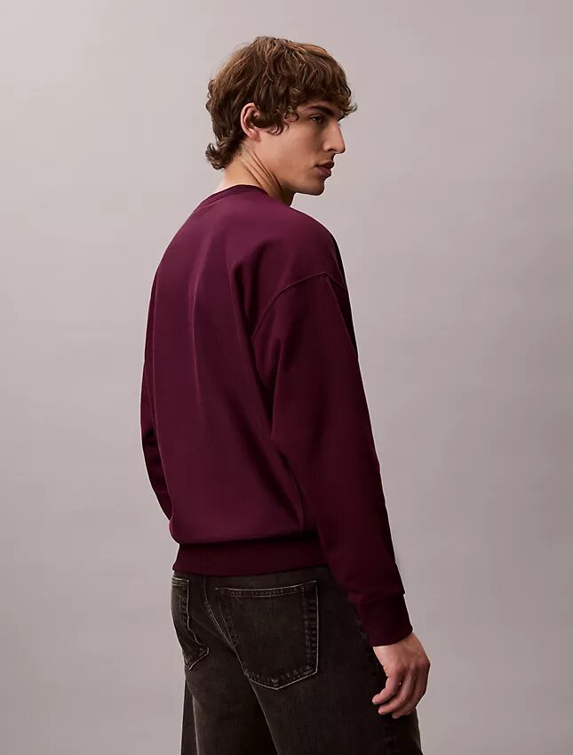 Sweat-shirt ample en tissu éponge haut de gamme Monologo Sweat-shirt ample en tissu éponge haut de gamme Monologo