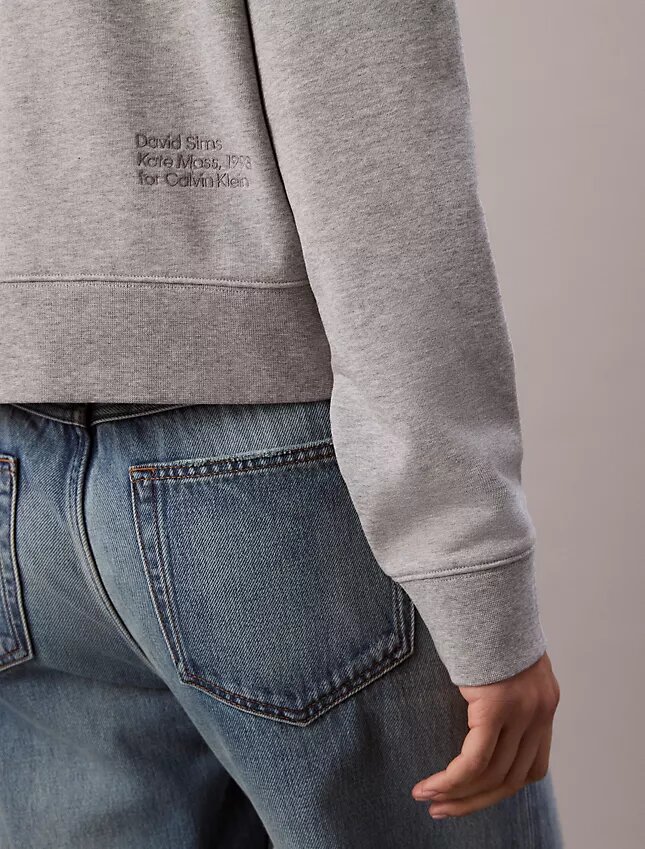 Sweat-shirt ample à motif graphique Kate Moss en tissu éponge Sweat-shirt ample à motif graphique Kate Moss en tissu éponge