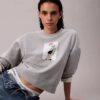 Sweat-shirt ample à motif graphique Kate Moss en tissu éponge Sweat-shirt ample à motif graphique Kate Moss en tissu éponge