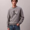 Sweat-shirt à col rond en molleton Monologo Sweat-shirt à col rond en molleton Monologo
