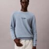 Sweat-shirt à col rond en tissu éponge avec logo Sweat-shirt à col rond en tissu éponge avec logo
