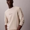 Sweat-shirt à col rond en tissu éponge avec logo Sweat-shirt à col rond en tissu éponge avec logo