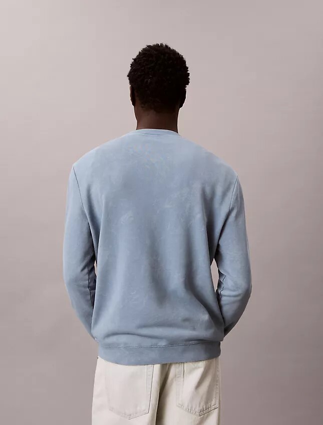 Sweat-shirt à col rond en tissu éponge avec logo Sweat-shirt à col rond en tissu éponge avec logo