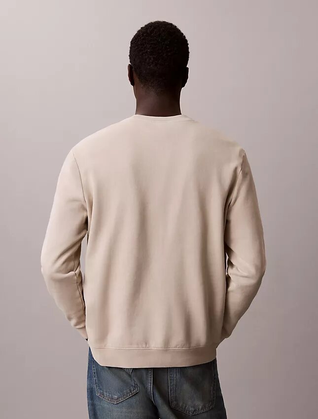 Sweat-shirt à col rond en tissu éponge avec logo Sweat-shirt à col rond en tissu éponge avec logo
