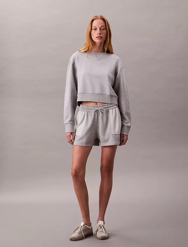 Sweat-shirt court décontracté en molleton français Sweat-shirt court décontracté en molleton français
