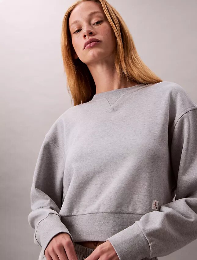 Sweat-shirt court décontracté en molleton français Sweat-shirt court décontracté en molleton français