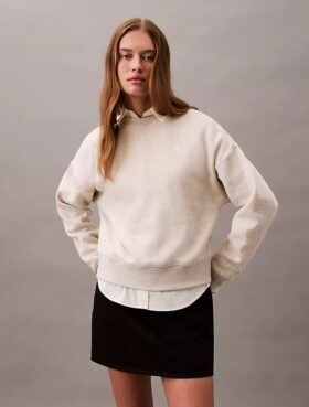 Sweat-shirt court en molleton Monogram