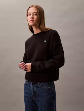 Sweat-shirt court en molleton Monogram