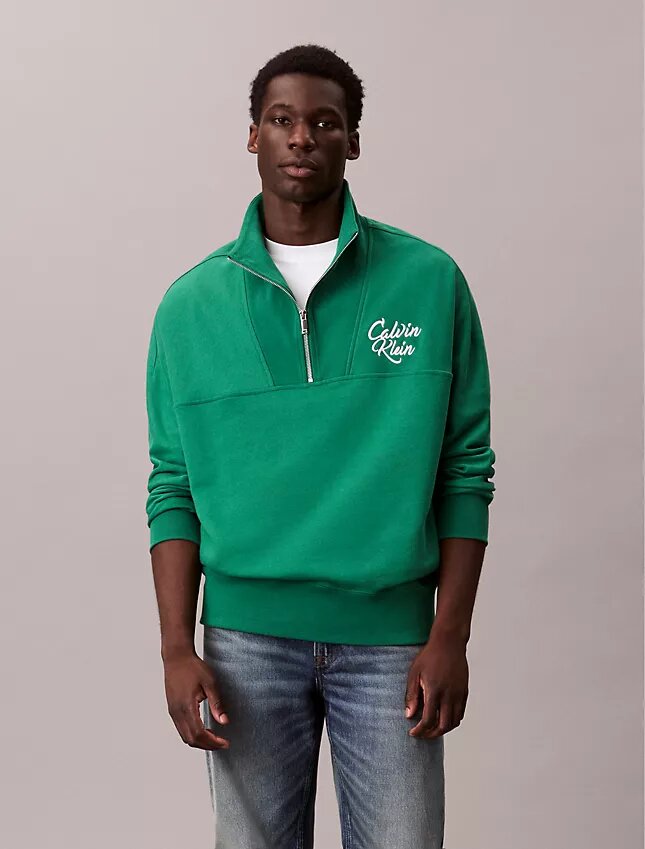 Sweat-shirt décontracté en polaire haut de gamme avec fermeture à glissière quart de longueur Sweat-shirt décontracté en polaire haut de gamme avec fermeture à glissière quart de longueur