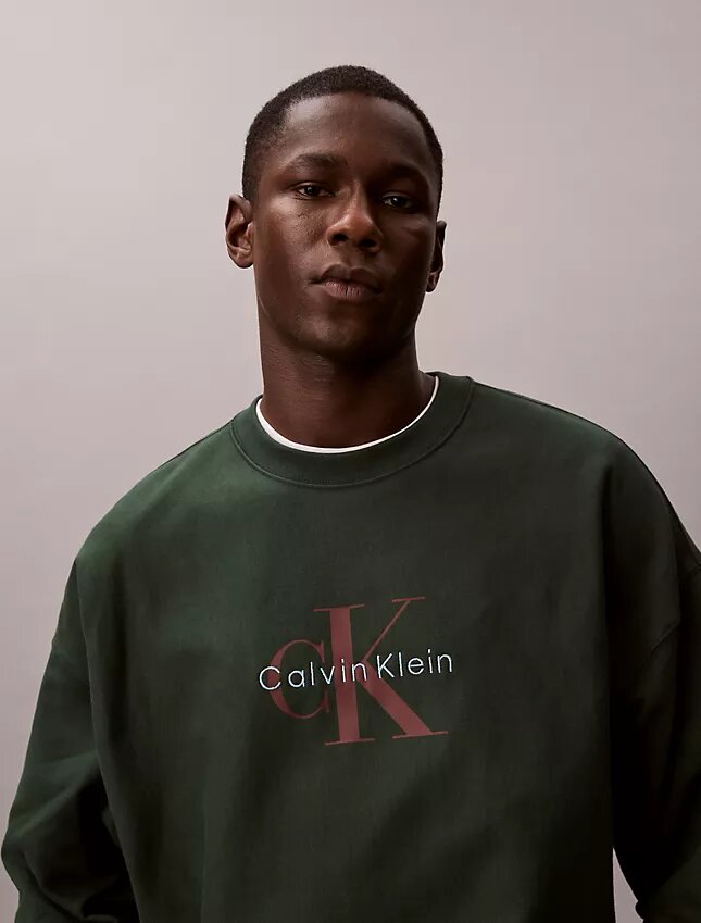Sweat-shirt décontracté en tissu éponge haut de gamme avec logo Monogram Sweat-shirt décontracté en tissu éponge haut de gamme avec logo Monogram