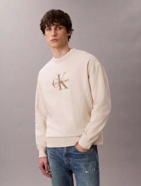 Sweat-shirt décontracté en tissu éponge haut de gamme avec logo Monogram