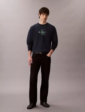 Sweat-shirt décontracté en tissu éponge haut de gamme avec logo Monogram
