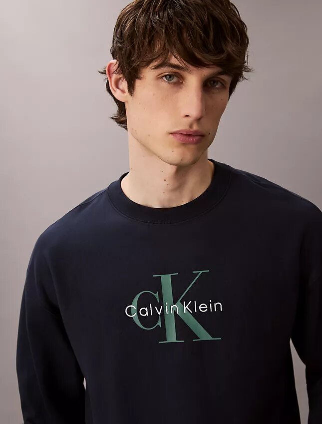 Sweat-shirt décontracté en tissu éponge haut de gamme avec logo Monogram Sweat-shirt décontracté en tissu éponge haut de gamme avec logo Monogram