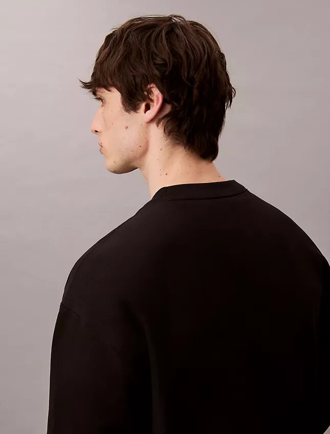 Sweat-shirt décontracté en tissu éponge haut de gamme avec logo Monogram Sweat-shirt décontracté en tissu éponge haut de gamme avec logo Monogram