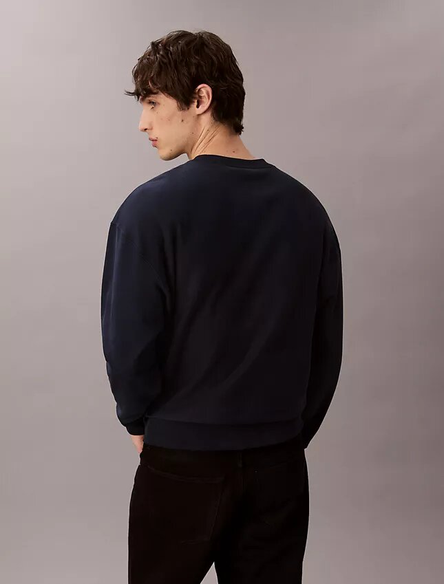 Sweat-shirt décontracté en tissu éponge haut de gamme avec logo Monogram Sweat-shirt décontracté en tissu éponge haut de gamme avec logo Monogram