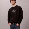 Sweat-shirt décontracté en tissu éponge haut de gamme avec logo Monogram Sweat-shirt décontracté en tissu éponge haut de gamme avec logo Monogram