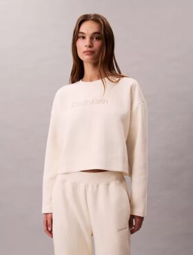 Sweat-shirt de nuit en molleton matelassé Sweat-shirt de nuit en molleton matelassé