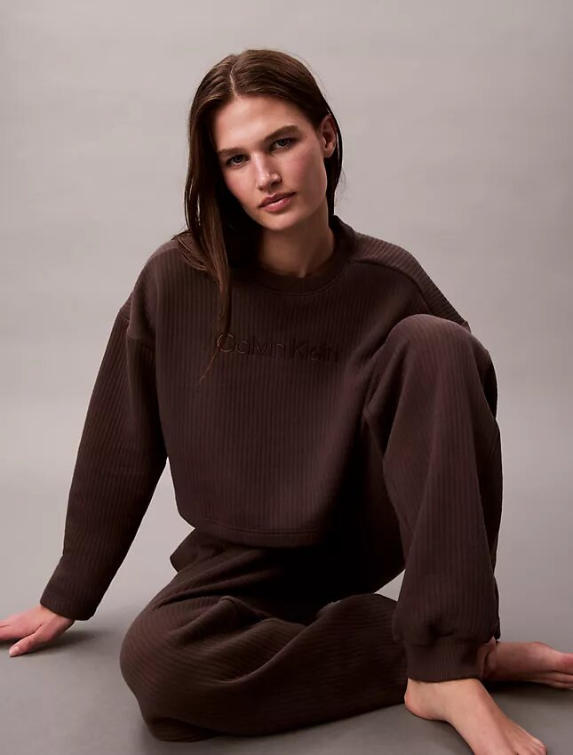 Sweat-shirt de nuit en molleton matelassé Sweat-shirt de nuit en molleton matelassé
