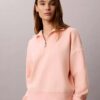 Sweat-shirt en molleton à fermeture éclair quart de longueur Monogram Sweat-shirt en molleton à fermeture éclair quart de longueur Monogram