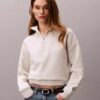 Sweat-shirt en molleton à fermeture éclair quart de longueur Monogram Sweat-shirt en molleton à fermeture éclair quart de longueur Monogram