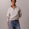 Sweat-shirt en molleton à fermeture éclair quart de longueur Monogram Sweat-shirt en molleton à fermeture éclair quart de longueur Monogram