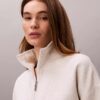 Sweat-shirt en molleton à fermeture éclair quart de longueur Monogram Sweat-shirt en molleton à fermeture éclair quart de longueur Monogram