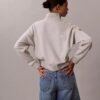 Sweat-shirt en molleton à fermeture éclair quart de longueur Monogram Sweat-shirt en molleton à fermeture éclair quart de longueur Monogram
