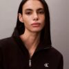 Sweat-shirt en molleton à fermeture éclair quart de longueur Monogram Sweat-shirt en molleton à fermeture éclair quart de longueur Monogram