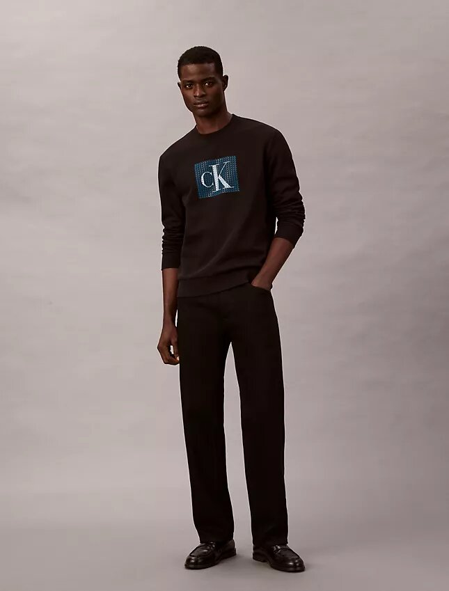 Sweat-shirt en molleton superposé avec motif Monogram Sweat-shirt en molleton superposé avec motif Monogram