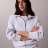 Sweat-shirt à fermeture éclair intégrale avec bandeau logo Sweat-shirt à fermeture éclair intégrale avec bandeau logo