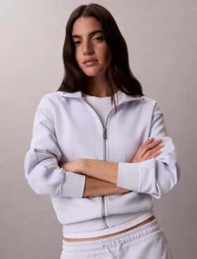 Sweat-shirt à fermeture éclair intégrale avec bandeau logo