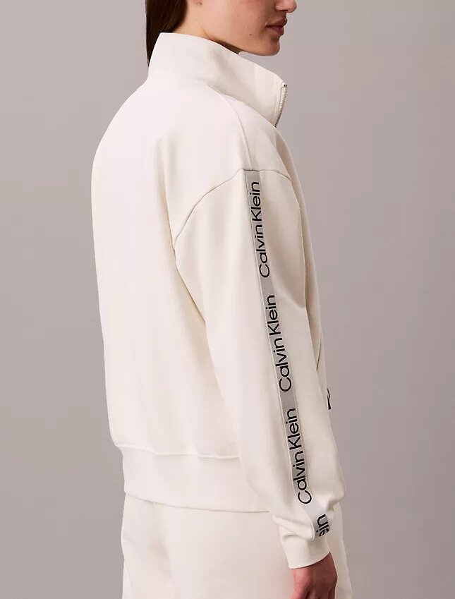 Sweat-shirt à fermeture éclair intégrale avec bandeau logo Sweat-shirt à fermeture éclair intégrale avec bandeau logo