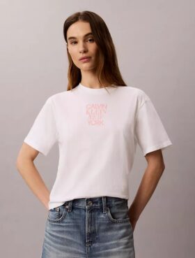 T-shirt ample avec imprimé photo CK One