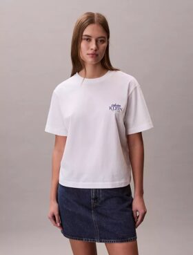 T-shirt ample avec logo brodé