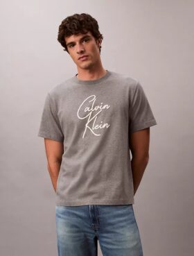 T-shirt ample avec logo en lettres cursives