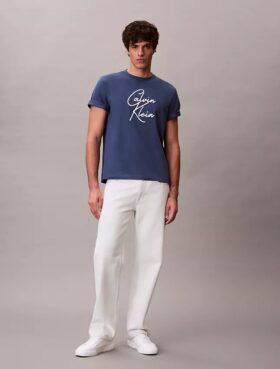 T-shirt ample avec logo en lettres cursives