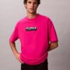 T-shirt ample avec logo graphique en blocs T-shirt ample avec logo graphique en blocs