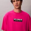 T-shirt ample avec logo graphique en blocs T-shirt ample avec logo graphique en blocs