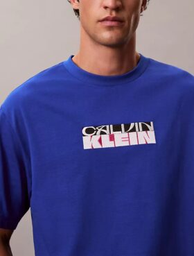 T-shirt ample avec logo graphique en blocs T-shirt ample avec logo graphique en blocs